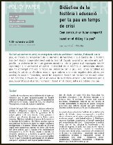 Didàctica de la història i educació per la pau en temps de crisi