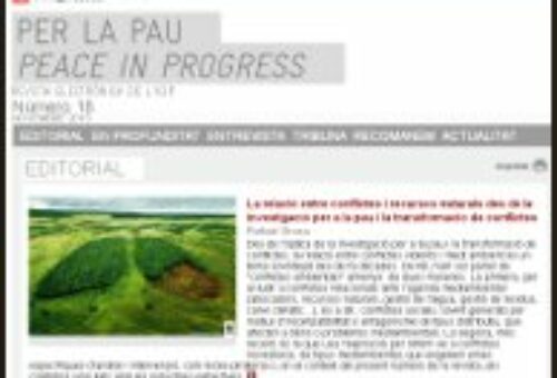 Per la Pau núm. 18: 'Conflictes pels recursos'