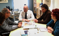 The Catalan Minister for Foreign Affairs visits the ICIP premises and Library